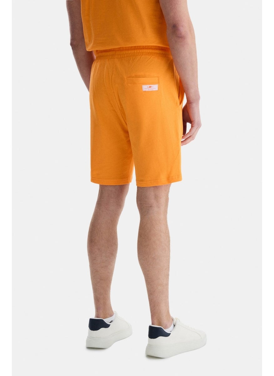 UCLA Fowler Light Orange Printed Standard Fit Men's Knitted Shorts  - Image 3