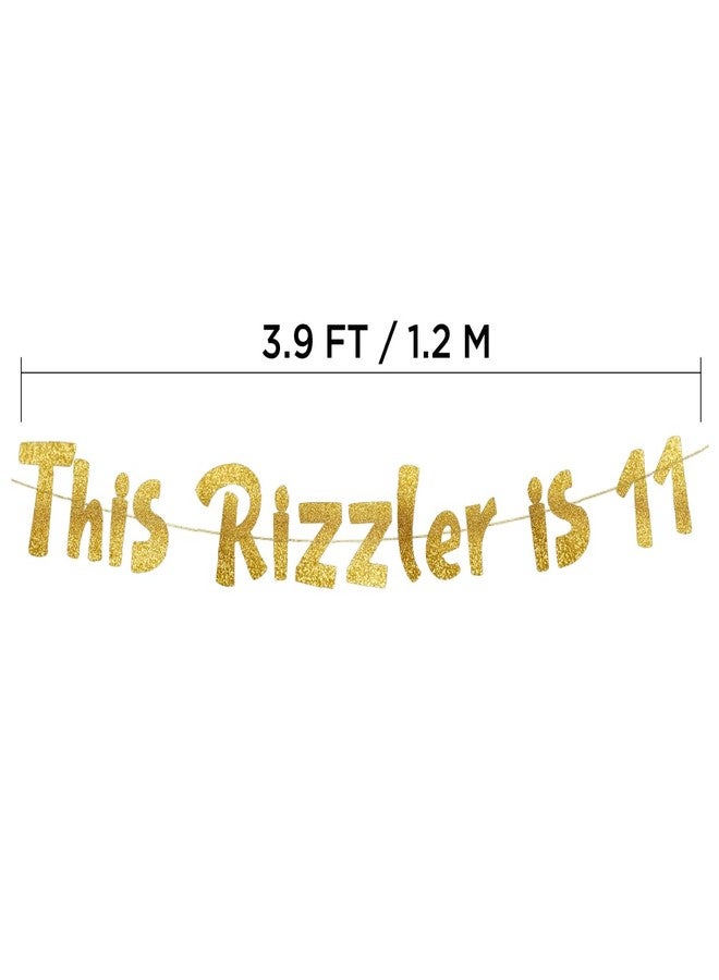 شركة ستيرلينغ جيمس لافتة ذهبية لامعة من Rizzler is 11 - لوازم حفلات عيد الميلاد الحادي عشر، أفكار، هدايا وديكورات - Image 4