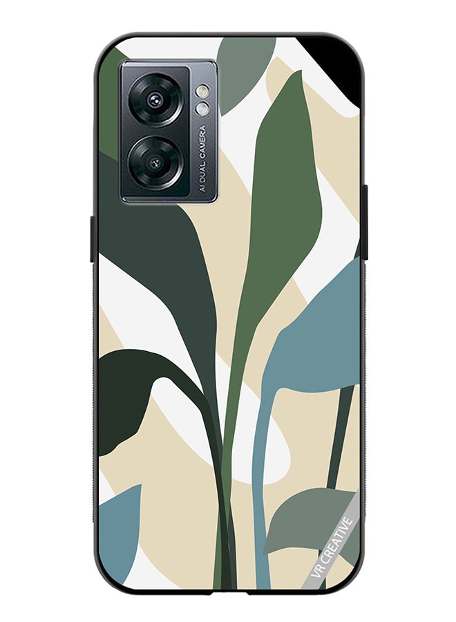 VR CREATIVE Protective Case Cover For Oppo A57 5G Leaf Tropical Design Multicolour - Image 1