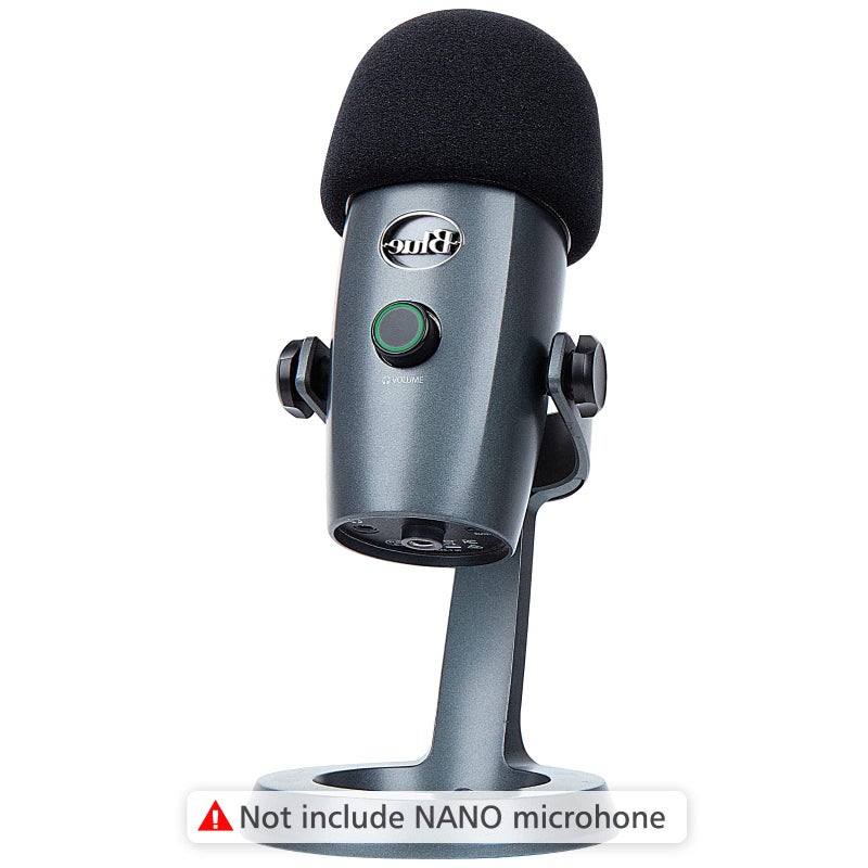 YOUSHARES Yeti Nano Microphone Foam Windscreen - Mic Wind Cover Pop Filter Foam Cover, Professional Customized for Blue Yeti Nano, The Thicker Blue Yeti Nano Pop Filter is a Good Option. - Image 3