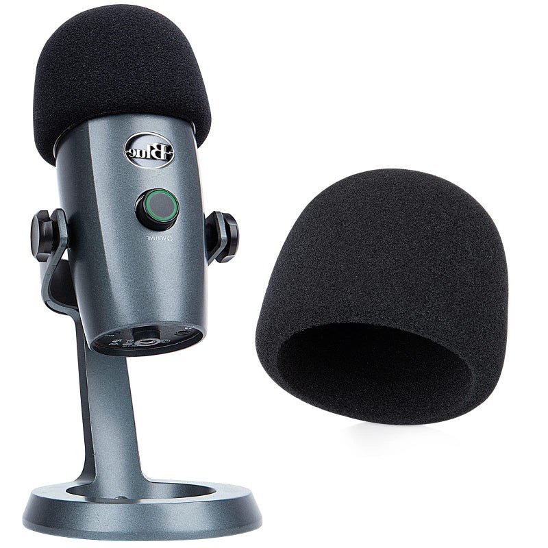 YOUSHARES Yeti Nano Microphone Foam Windscreen - Mic Wind Cover Pop Filter Foam Cover, Professional Customized for Blue Yeti Nano, The Thicker Blue Yeti Nano Pop Filter is a Good Option. - Image 1