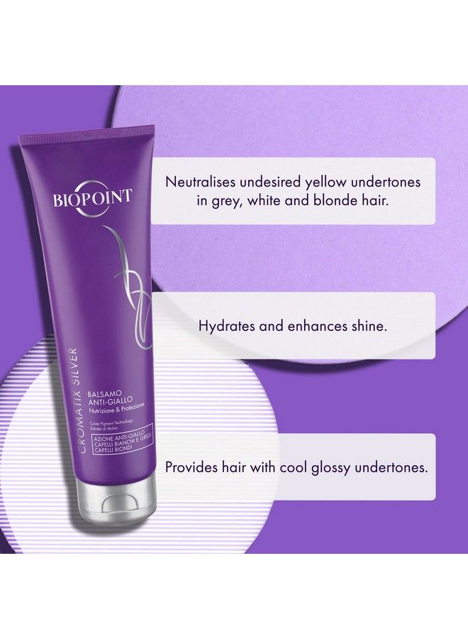 Purple Conditioner For Blonde Or Bleached Hair. Blue Toner Hair Mask For Ash Platinum Undertones Neutralizing Brassiness. Cromatix Silver Balsamo Ravvivante Antigiallo Per Capelli Bianchi