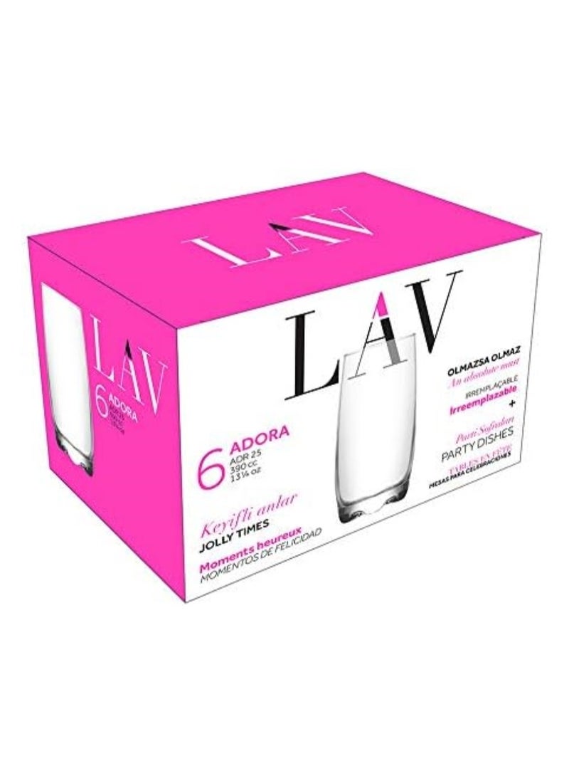 LAV Adora 6 Piece Tumbler Set 390 ML - Image 1