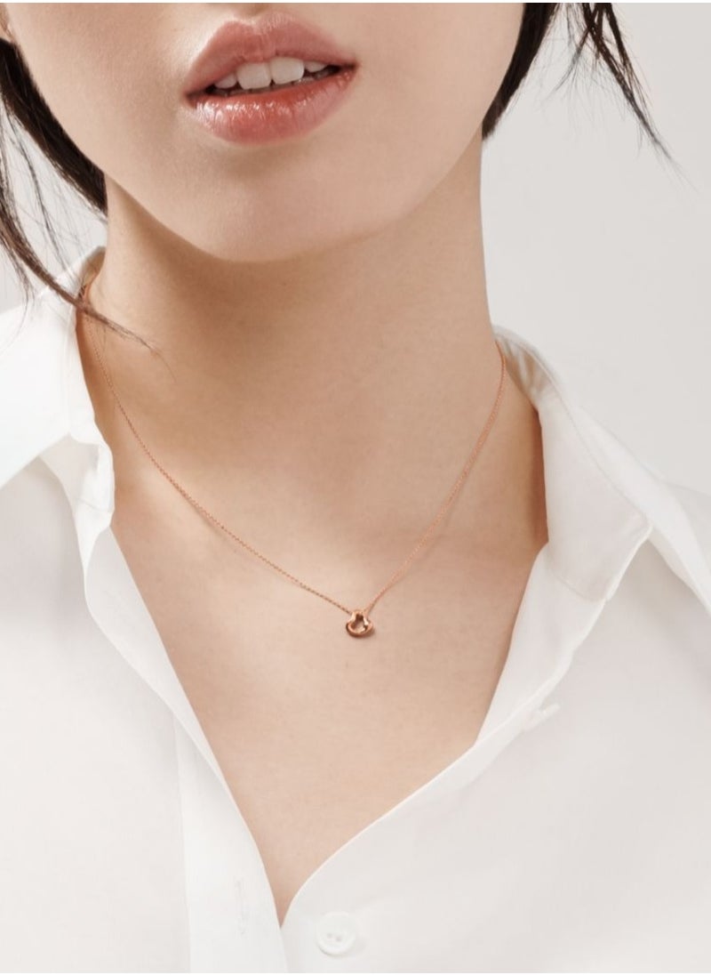 Tiffany & Co. - Open Heart Pendant in Rose Gold, 7 mm wide 60957428 nacklace - Image 1