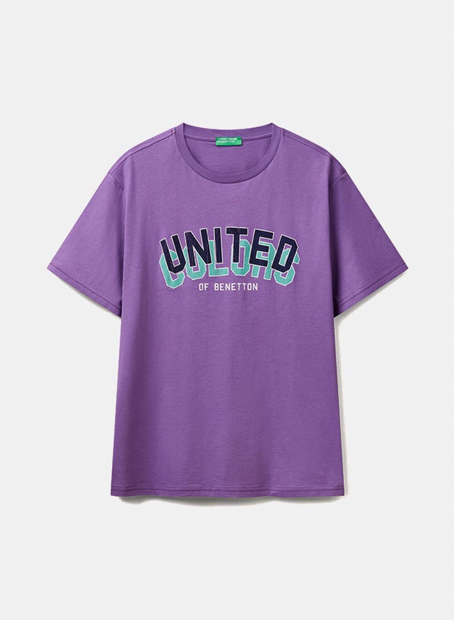 Benetton Logo Print T-Shirt - Image 5