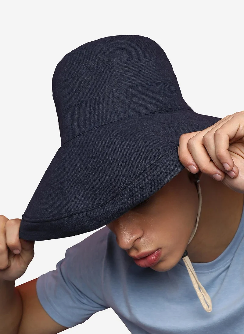 Haute Sauce  Blue Solid Bucket Hat for Men | Best Price UAE