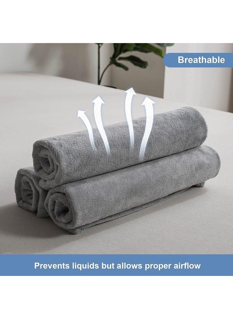 Cozzy At Home Cozzy At Home Premium Cotton Terry Waterproof Pillow Protector King Size 20 x 36 inch Grey Set of 2 Pillow Protection Against Water Spills and Dust Mites Noiseless Breathable  - Image 4