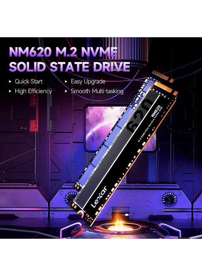 Lexar - NM620 512GB M.2 NVMe SSD Solid State Drive PCIe3.0 4-channel NVMe1.4 Standard up to 3300MB/s Read Speed Large Capacity - Image 1