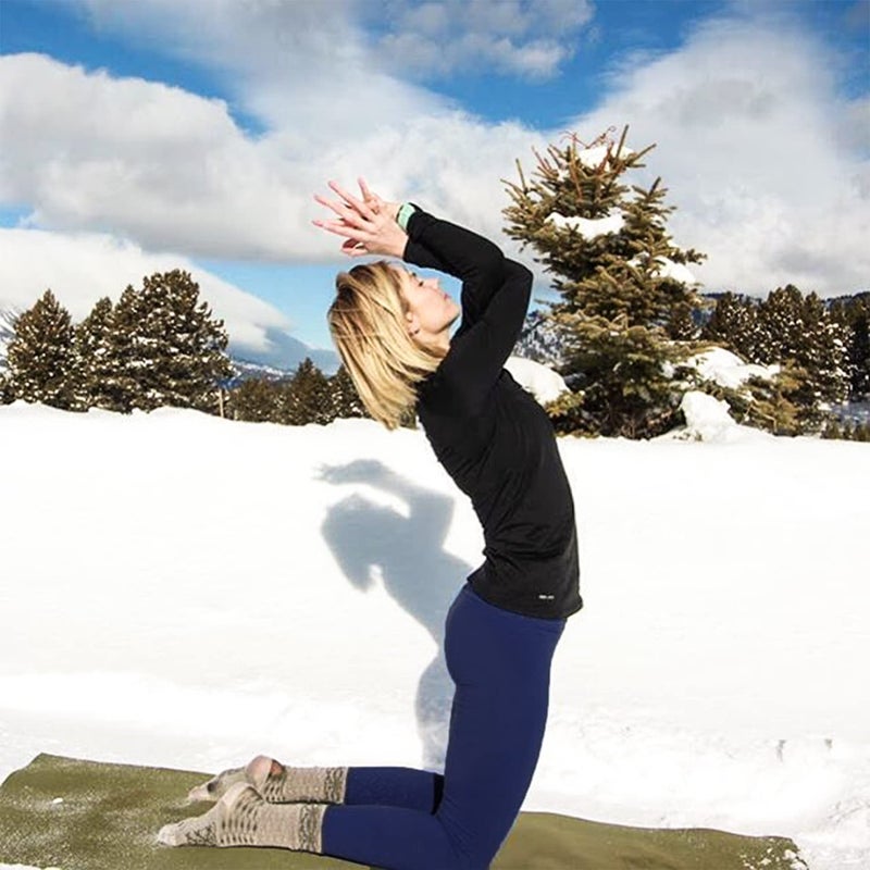 FULLSOFT Fleece Lined Leggings Women with Pockets Tummy Control High Waisted Workout Winter Warm Soft Yoga Pants(Navy Blue(with Pockets),Large-X-Large) - Image 5