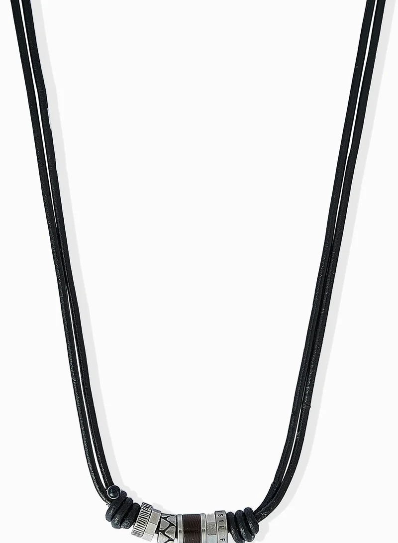 FOSSIL Metal Detail Bead Necklace