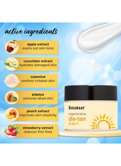 INATUR De-Tan 3-In-1 Face Scrub 200G - Best Face Scrub For Glowing Skin & Dry Skin | De-Tan Face Scrub With Real Fruit Extracts | Also A Face Cleanser & Mask | Removes Dead Cells | All Skin Types  - Image 4