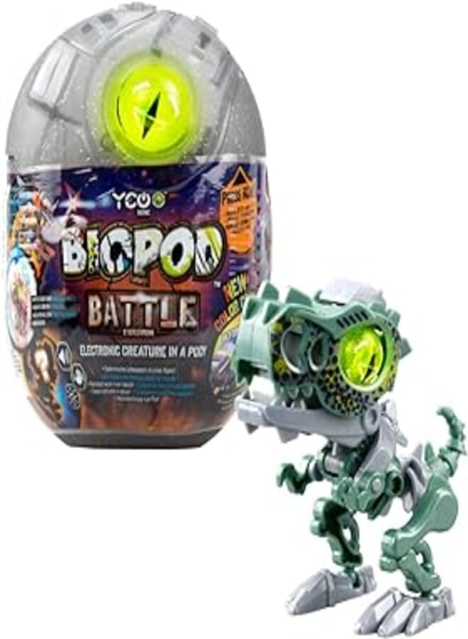 Silverlit YCOO Biopod Battle Edition in Capsule - Electronic Creature to Build - Sound and Light Effects - 8 Different Models - 9 cm - Ages 5+