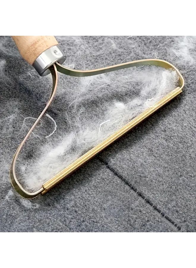 1pc Two Sided Manual Pet Hair Remover With Handle Portable Pet Hair Shaver For Sweaters Fleece Jackets And Sofas - Image 3