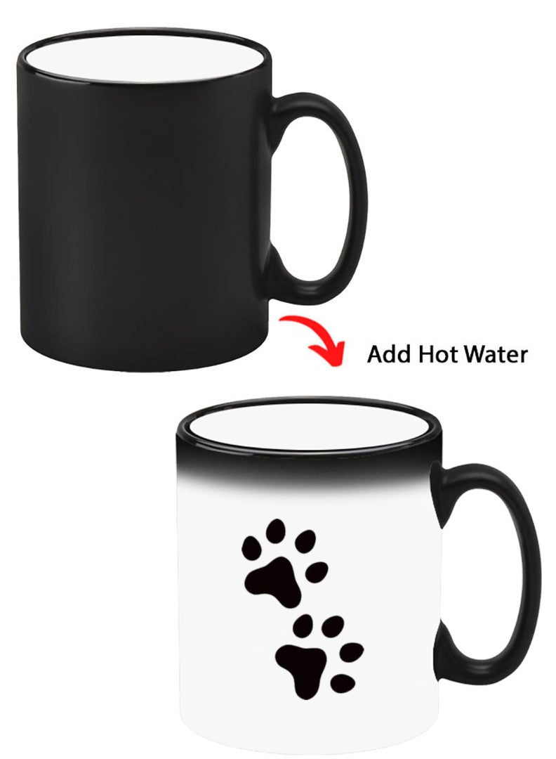 Theodor Color Changing Heat Sensitive Ceramic Mug, Image Revealed When HOT Liquid is Added! Paw - Image 1