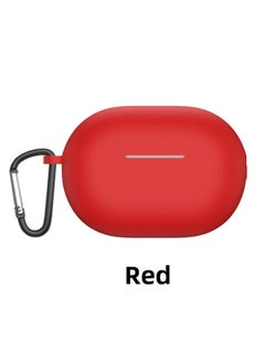 For Huawei Freebuds Pro3 Wireless Bluetooth Headset Protective Case Soft Silicone Pro3 Headset Case Solid Color-Color:Red + Hook + Single Opp-Model:Huawei Freebuds Pro3/pro4 Protective Case Neutral (excluding Headphones) The Upper Cover Is Fixed With Double-sided Tape By Default