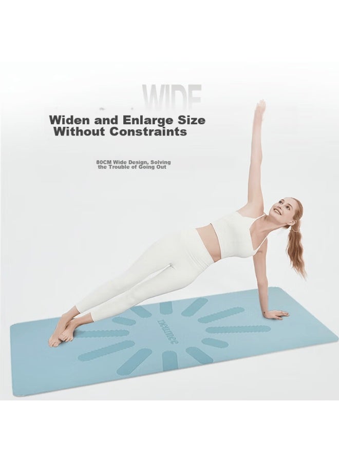 Neumee Thickened And Widened Tpe Shock-absorbing Soundproof Non-slip Mat For Men And Women, Home Professional Fitness Mat, Children's Dance And Jump Rope Mat