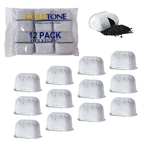 GoldTone Keurig Compatible Replacement Charcoal Water Filter Cartridges - Designed for Keurig Classic 1.0 and 2.0 Coffee Makers Machines (12 Pack) - Image 1