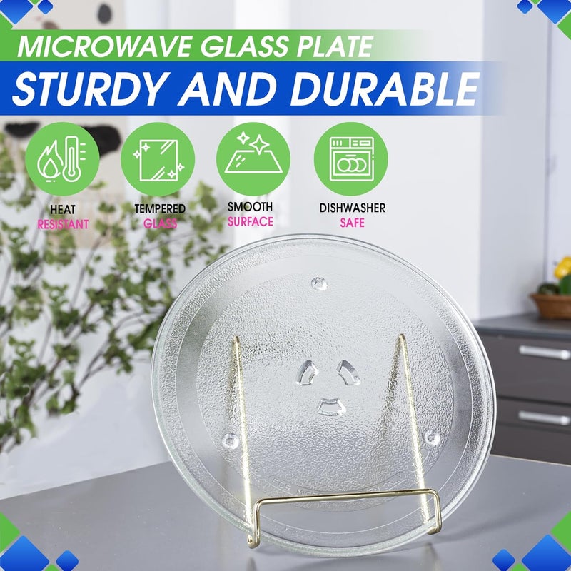 Bagean طبق ميكروويف بديل 10 بوصة يناسب WB49X10065 طبق دوار ميكروويف GE - طبق زجاجي بديل دقيق لطبق دوار الميكروويف - طبق فرن لتحسين إعادة التسخين والطهي - Image 2