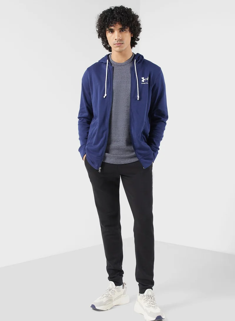 UNDER ARMOUR Rival Terry Logo Full Zip Hoodie