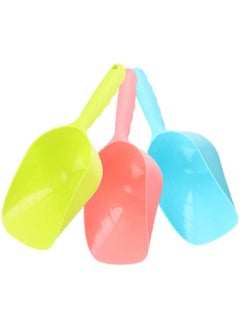 A.M 3 Pieces Plastic Cat Dry Food Scoop, Ice Melt Scoop, Cat Litter Shovel, Dog Litter Scoop, Garden Scoop, Small Shovels For Digging Pet Supplies, Garbage Shovel, Pet Dry Food Shovel(Random Color)  - Image 1