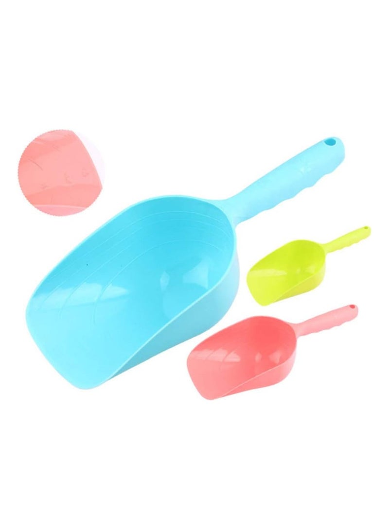 A.M 3 Pieces Plastic Cat Dry Food Scoop, Ice Melt Scoop, Cat Litter Shovel, Dog Litter Scoop, Garden Scoop, Small Shovels For Digging Pet Supplies, Garbage Shovel, Pet Dry Food Shovel(Random Color) - Image 5