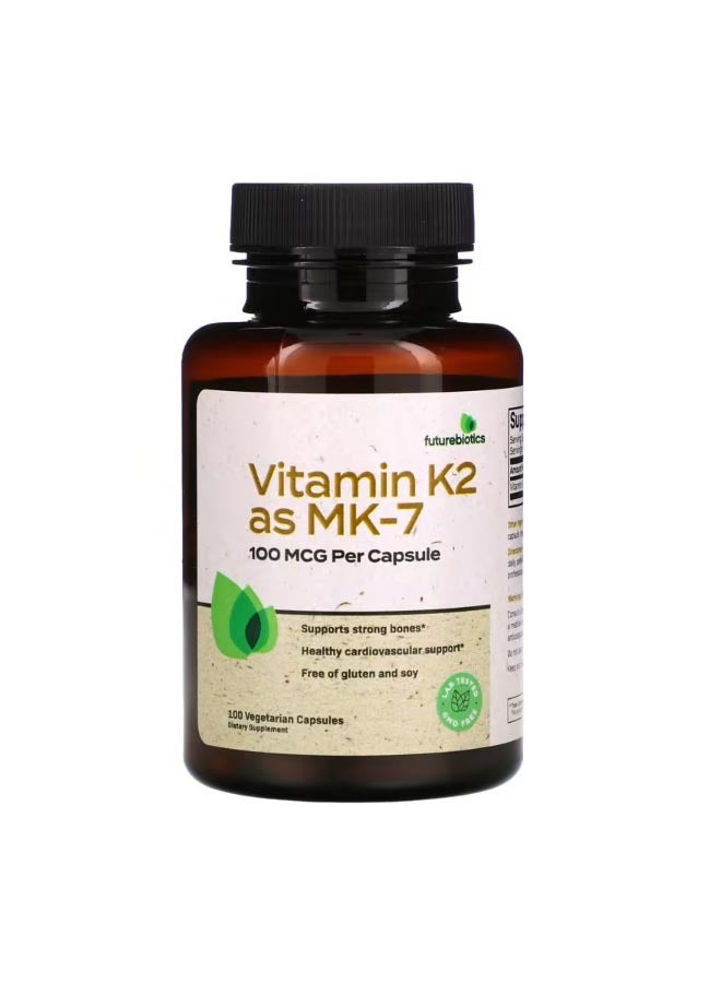 فيوتشر بايوتكس Vitamin K2 as MK7 100 mcg 100 Vegetarian Capsules - Image 1