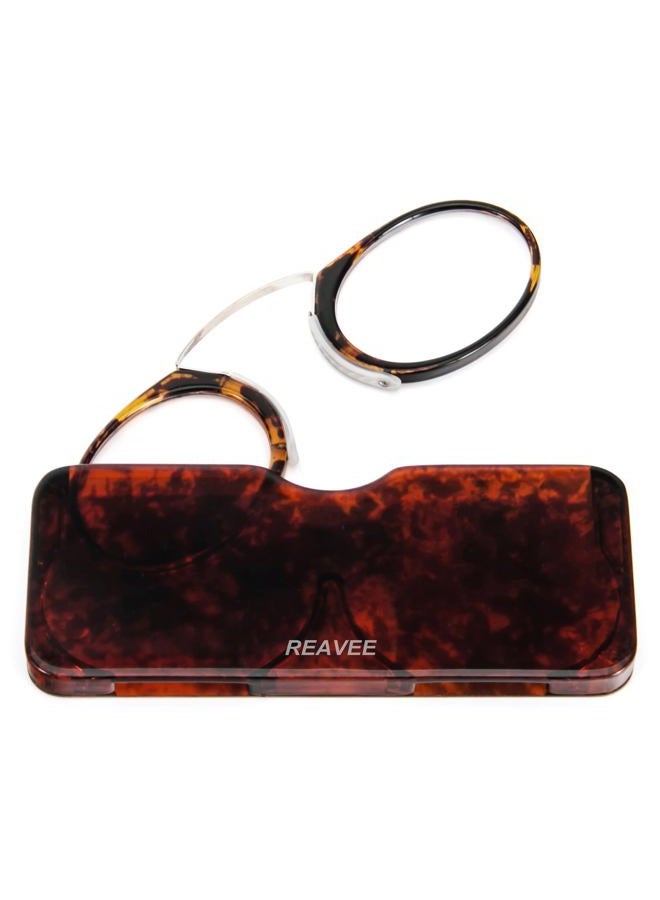 REAVEE 2 Pack Nose Resting Pinching Reading Glasses Women Men No Temple Armless Readers Ultra Thin with Mini Portable Case +2.5 - Image 5