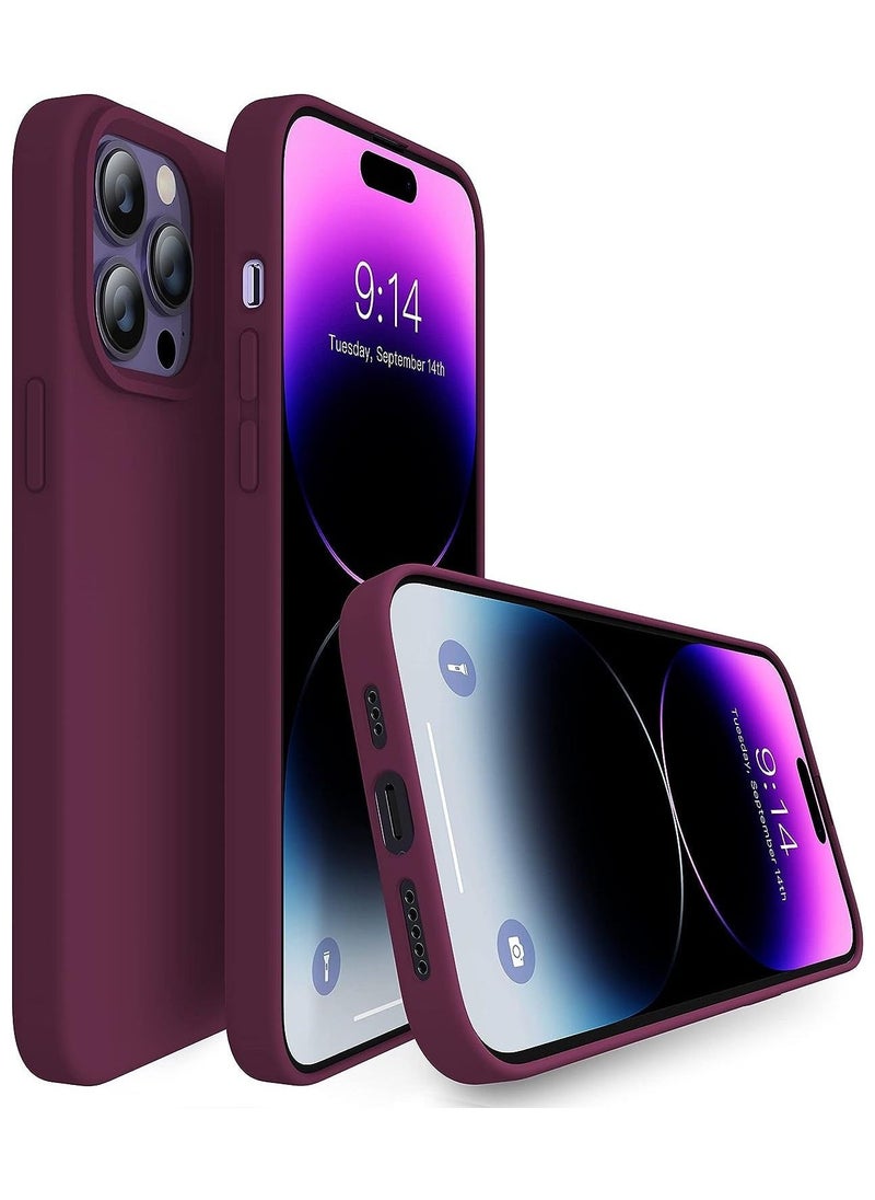 Raxoom Silicone Case for iPhone 14 Pro, with Screen Protector,Camera Lens Protector Cover Soft Anti-Scratch Microfiber Lining,Liquid Gel Finish Coating Fullbody Protective 6.1" - Image 3