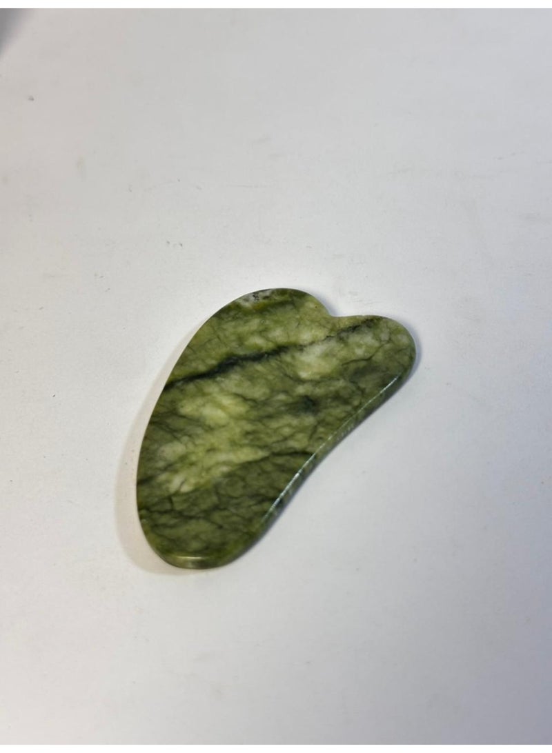 أداة تدليك غوا شا من مايا، أداة كشط الوجه من حجر اليشم الطبيعي لعلاج الوخز بالإبر في المنتجعات الصحية، على الوجه والظهر والذراعين والرقبة والكتف. - Image 1