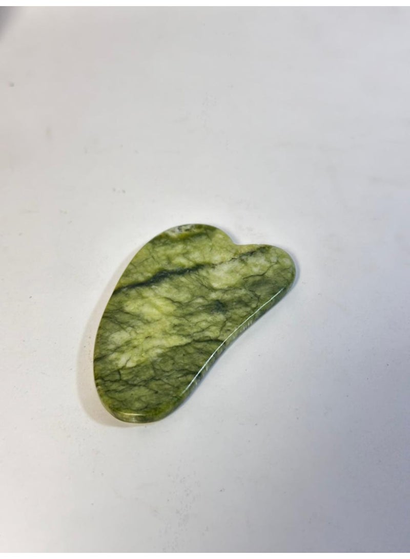 أداة تدليك غوا شا من مايا، أداة كشط الوجه من حجر اليشم الطبيعي لعلاج الوخز بالإبر في المنتجعات الصحية، على الوجه والظهر والذراعين والرقبة والكتف. - Image 2