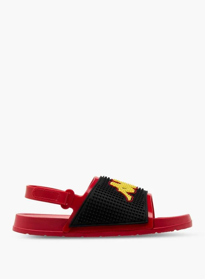 كابا Slides With Back Strap And Logo Detail