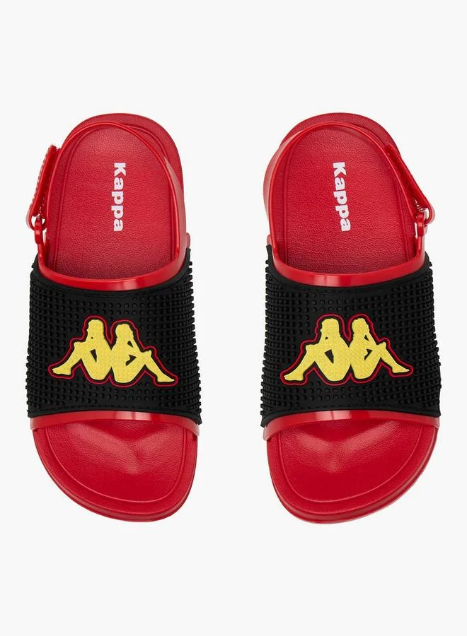 كابا Slides With Back Strap And Logo Detail