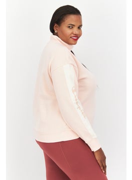 Champion Women Sportswear Fit Long Sleeve Training Sweatshirt, Dusty Pink  - Image 3