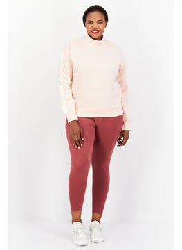 Champion Women Sportswear Fit Long Sleeve Training Sweatshirt, Dusty Pink  - Image 2