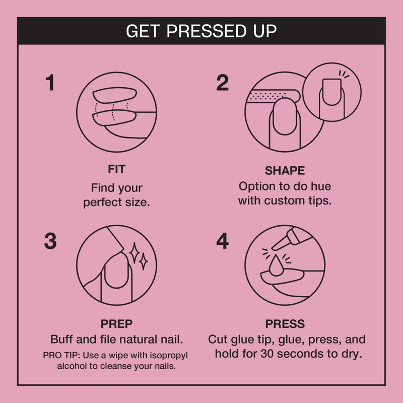 OPI On Point Princesses Rule! | Short Round Pink Shimmer Press On Nails | With Nail Glue | Long Lasting, Reusable, Non-damaging - Image 4