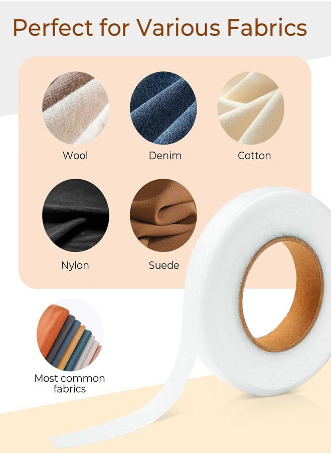Generic - Hemming Tape, 2 Rolls Iron on Hemming Tap, No Sewing Hemming Tape, Adhesive Fabric Fusing Tape for Pants Clothes Dresses Curtains Fabric Crafting Projects, 1 INCH x 70 Yards - Image 1