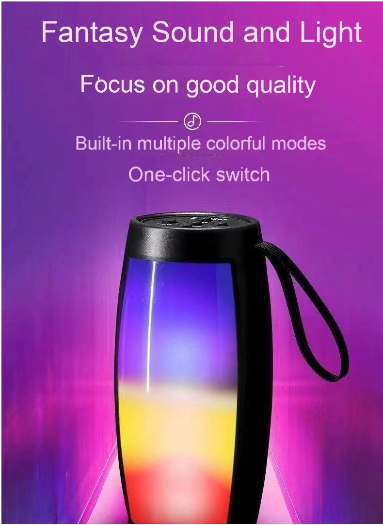 Generic Portable Bluetooth Speaker with LED Light Show | Wireless TWS Stereo Sound | HiFi Bass | Supports TF Card, USB, FM Radio | Long Battery Life | CE Certified  - Image 3