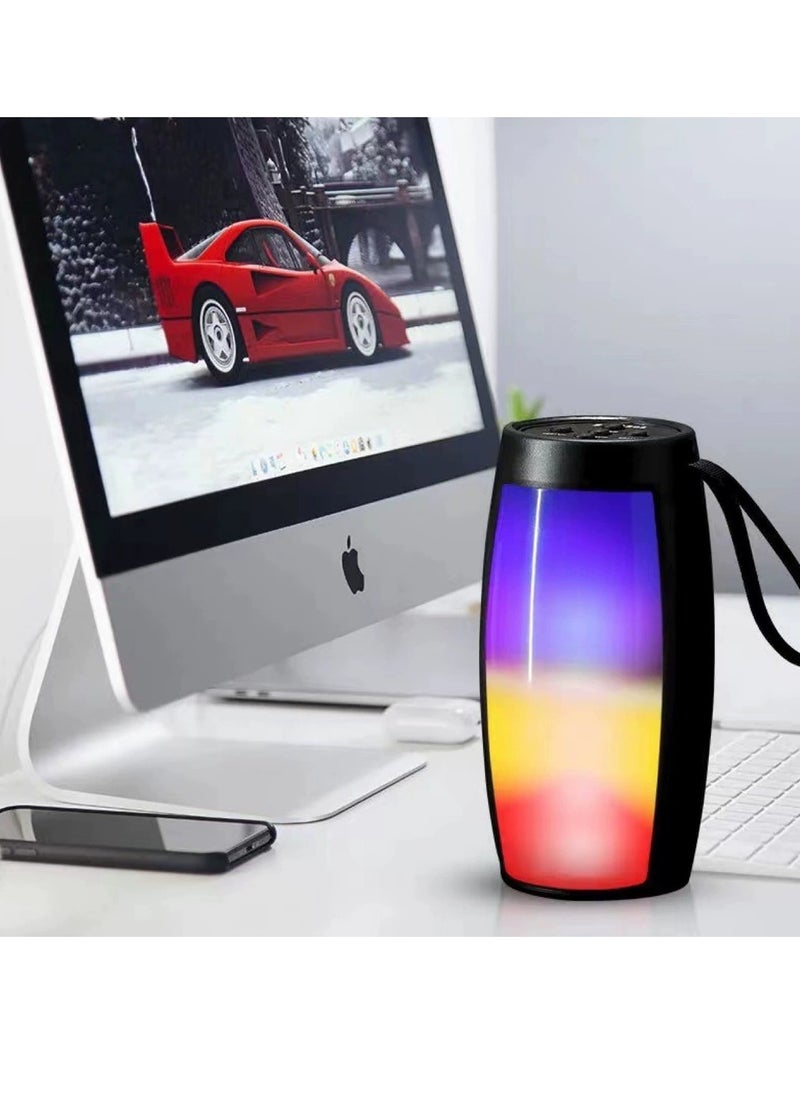 Generic Portable Bluetooth Speaker with LED Light Show | Wireless TWS Stereo Sound | HiFi Bass | Supports TF Card, USB, FM Radio | Long Battery Life | CE Certified  - Image 5