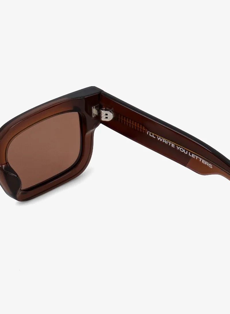 I'll Write You Letters Brown Aihtiram Sunglasses in Brown  | Best Price UAE