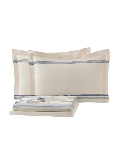 Yatas Bedding Queen Size Meri Pique Set (Bedding Set) - Navy Blue