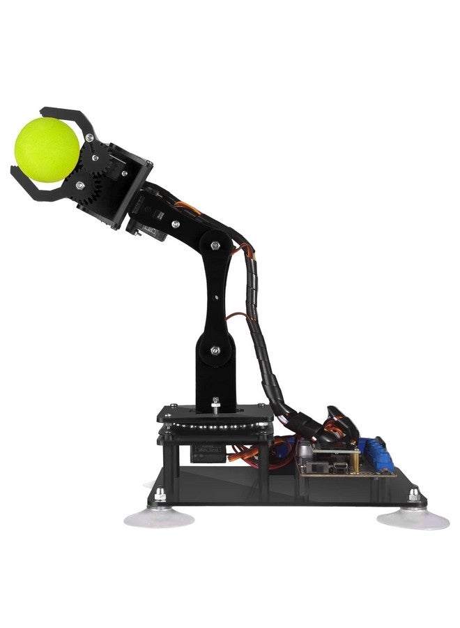 5Dof Robot Arm Kit 5Axis Robotic Compatible With Arduino Ide Programmable Diy Coding Stem Robotics Arm With Oled Display Processing Code And Pdf Tutorials Black