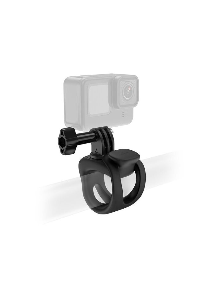 TELESIN Rubber Handlebar Mount For Action Cameras (Black)  - Image 1