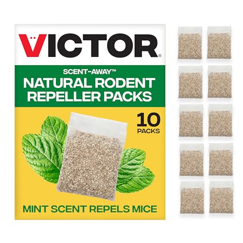 Victor Scent-Away Mouse Repellent Pouches with Peppermint Oil - Natural Rodent Repeller for Indoor and Outdoor Use, 10 Pack M805B-2SR - Image 1