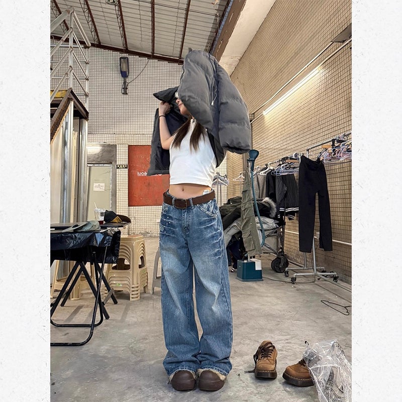 Unisex Casual Daily Denim Jeans - Image 4