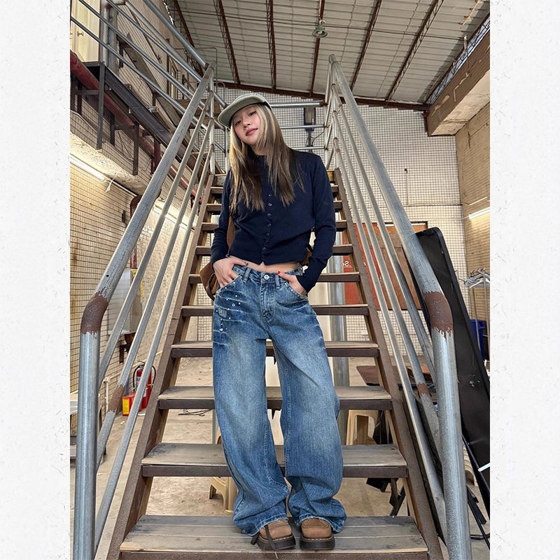 Unisex Casual Daily Denim Jeans - Image 5