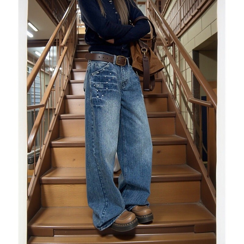 Unisex Casual Daily Denim Jeans - Image 3