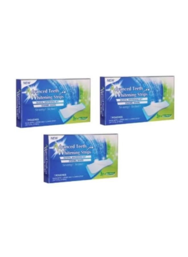 RAKO 3 pieces of 7 coated teeth whitening strips with an advanced formula - Image 1