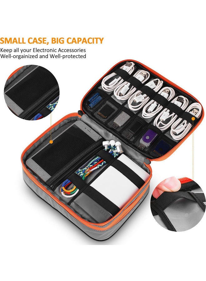 NIBEMINENT Multi-Function Digital Accessories Storage Organizer Bag Black  - Image 4