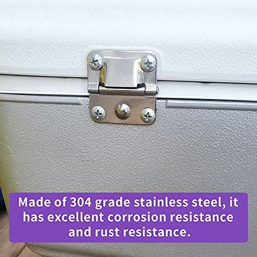 Pokin Cooler Stainless Steel Hinges with Screws Set - Compatible with Coleman ice Chest Coolers Replacement 5235 6262 6270 (4 Pack) - Image 3
