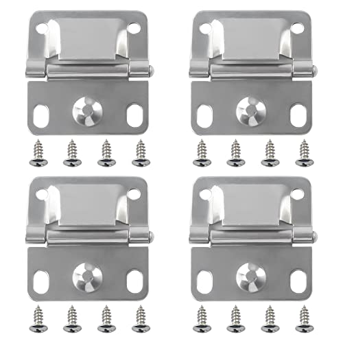 Pokin Cooler Stainless Steel Hinges with Screws Set - Compatible with Coleman ice Chest Coolers Replacement 5235 6262 6270 (4 Pack) - Image 1